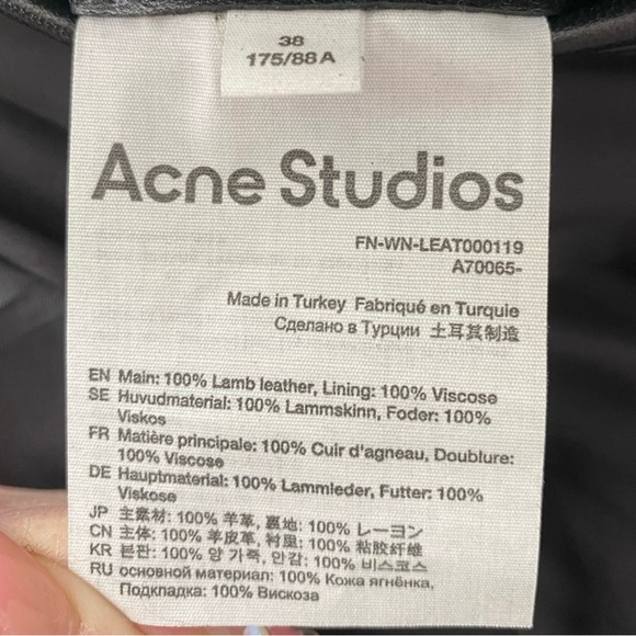 Acne Studios Leather Jacket size 38 - Picture 6 of 8